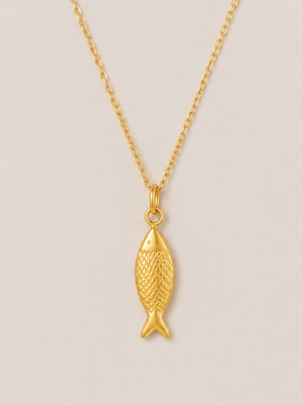 New! Coastal 14K Gold Plated Fish Sardine Necklace NWOT
